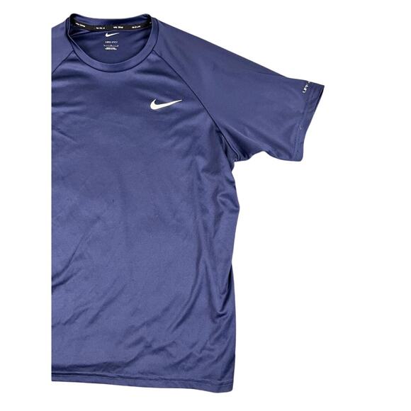 Nike Swim Men's Navy Blue Dri-Fit UPF 40+ Short Sleeve Shirt Size Large - Picture 8 of 11